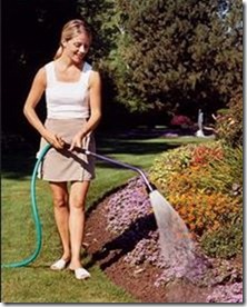 woman watering