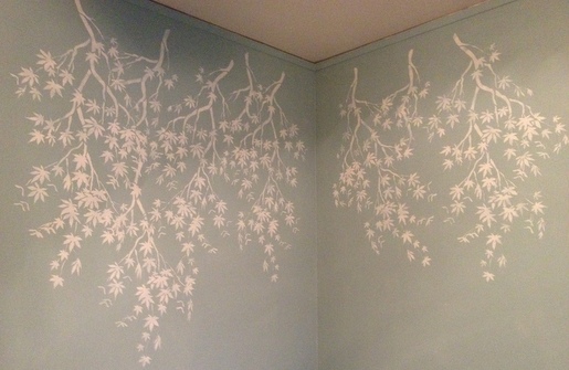 Stenciled Japanese Maple.