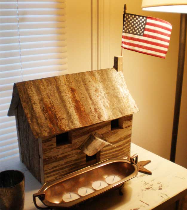 cabin-with-flag