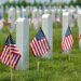 Memorial Day Grave Yard With Flags