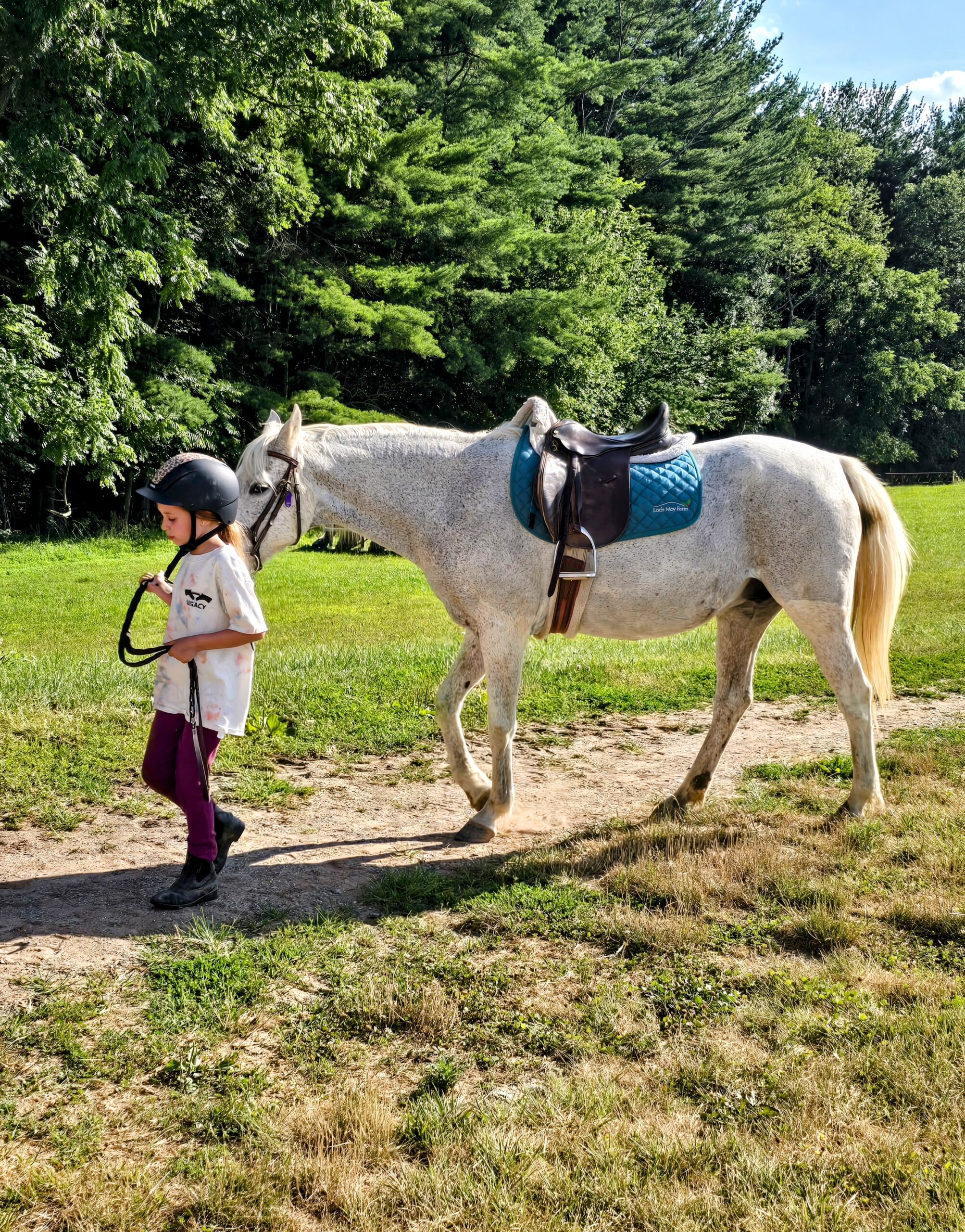 Granddaughter, Zoe at her horseback riding lesson