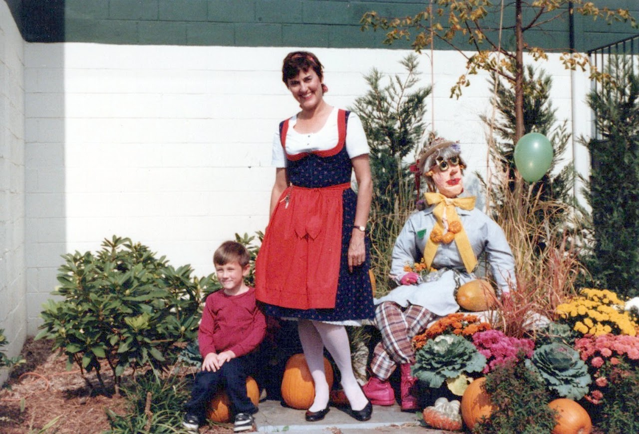 Sonja Behnke Festerling and her grandson Steven Fleming at the Behnke Oktoberfest in 1989