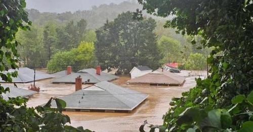 Asheville NC flood from Hurricane Helene