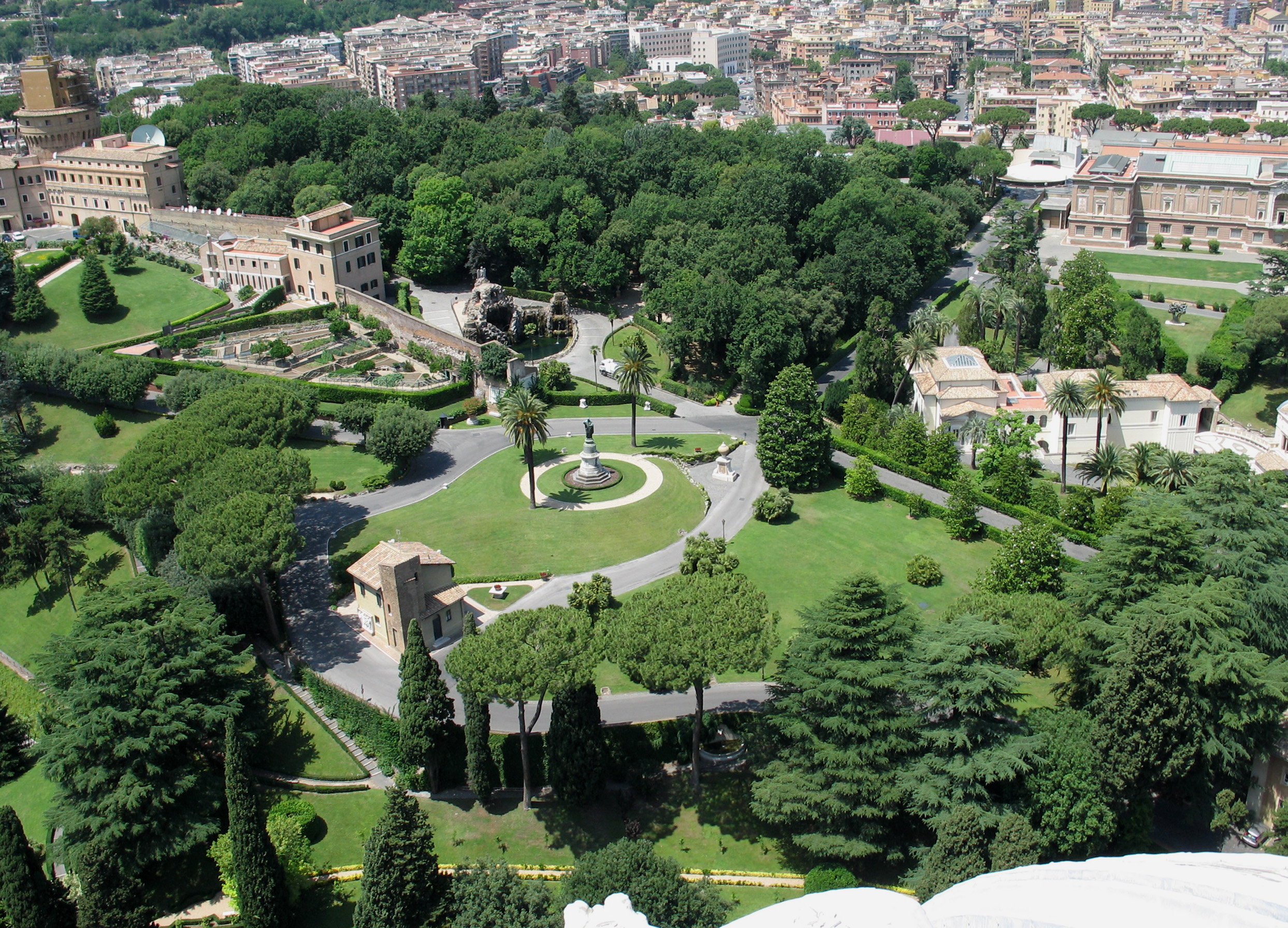 Rome: Vatican Gardens from St. Peter's Dome